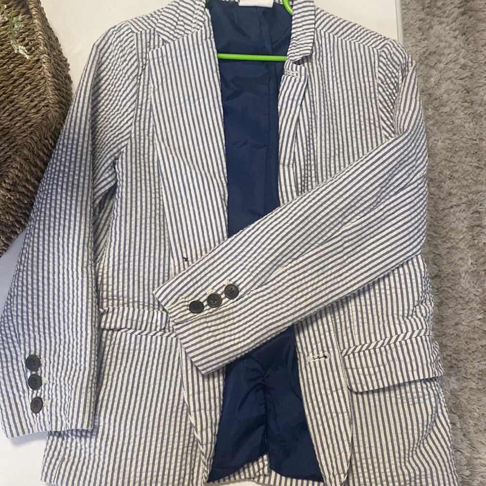 Blazer stripes navy blue and white